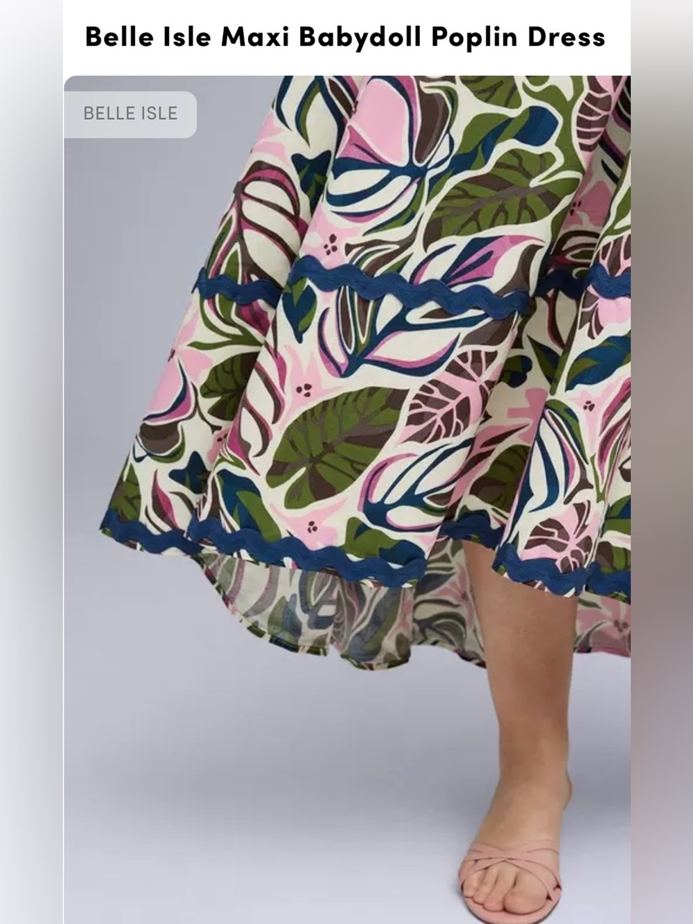NWT Torrid Belle Isle Maxi Babydoll Poplin Dress - Size 2 (2X / 18-20) - Picture 6 of 6